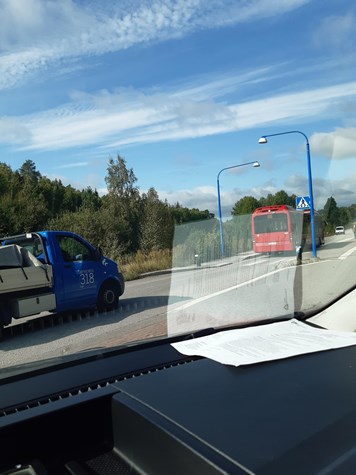 Övergångsställe med avsmalning, 40 km/h