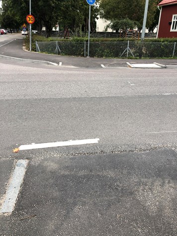 Övergångsställe eller gångpassage, 30 km/h